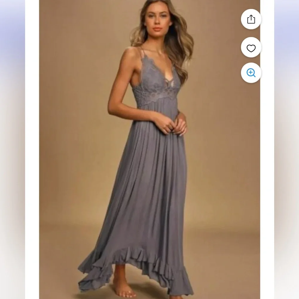 Free People Adella Maxi Slip Dress.  Size M - Picture 4 of 7